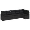 vidaXL Sofa Set 6 stk. Schwarz [Synthetisch]: Poly Rattan