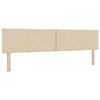 vidaXL Boxspringbett mit Matratze Creme 200 x 200 cm Stoff