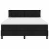 vidaXL Boxspringbett mit Kopfteil Schwarz 160 x 200 cm Stoff