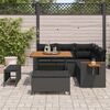 vidaXL Gartensofa-set mit Kissen 8 pcs Schwarz