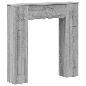 vidaXL Kaminumrandung Sonoma-Grau 102 x 20 x 102 cm Holzwerkstoff