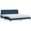 vidaXL Bettgestell ohne Matratze Blau 200x200 cm Samt