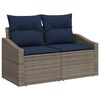 vidaXL Gartensofa Grau 123 x 62 x 69cm Poly-Rattan