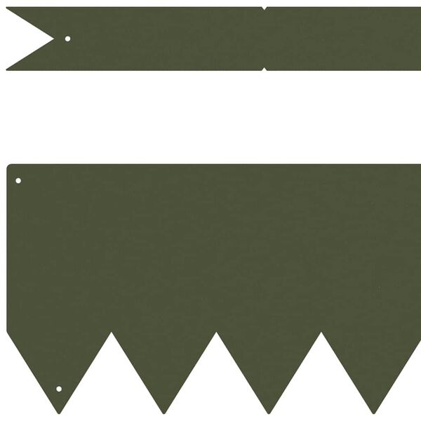 vidaXL Raseneinfassung 10 pcs Olive Gr&uuml;n 100 x 0,05 x 20 cm