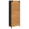vidaXL Highboard Schwarz Eichen-Optik 69,5 x 34 x 180 cm Holzwerkstoff