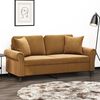 vidaXL 2-Sitzer-Sofa mit Kissen Braun 140 cm Samt