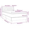 vidaXL Boxspringbett mit Matratze Dunkelgrau 90x190 cm Samt
