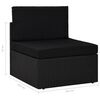 vidaXL 10-tlg. Garten-Lounge-Set Poly Rattan Schwarz