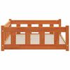 vidaXL Hundebett Wachsbraun 100 x 70 x 28 cm Massives Kiefernholz