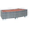 vidaXL Spa-Einstiegsstufe Grau Poly Rattan 92&times;45&times;25 cm
