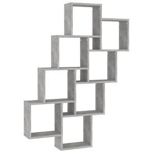 vidaXL W&uuml;rfelregal Betongrau 90x15x119 cm Holzwerkstoff