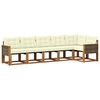 vidaXL Outdoor-Sofagarnitur 6 stk. Natur und Creme