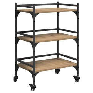 vidaXL K&uuml;chentrolley Artisan-Eiche 50 x 35 x 75,5 cm Holzwerkstoff