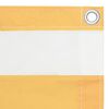 vidaXL Balkon-Sichtschutz Wei&szlig; und Gelb 90x500 cm Oxford-Gewebe