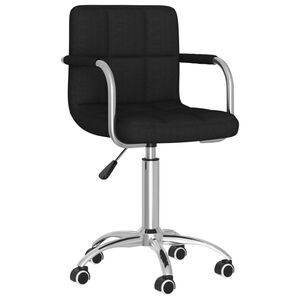 vidaXL B&uuml;rostuhl Drehbar Schwarz Stoff