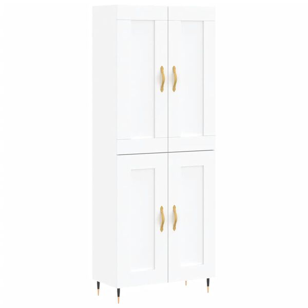 vidaXL Highboard Wei&szlig; 69,5x34x180 cm Holzwerkstoff