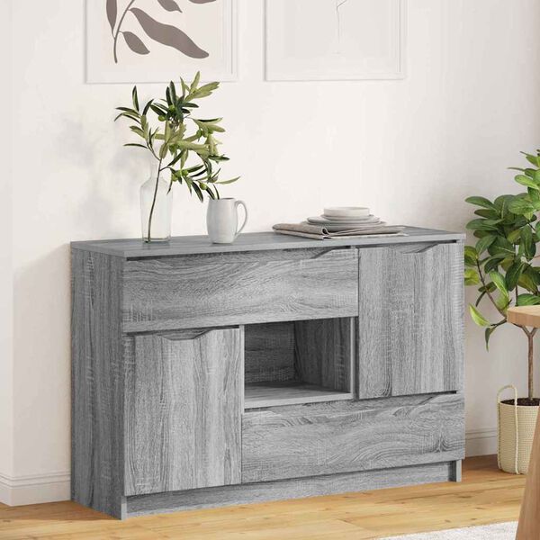 vidaXL Sideboard Graues Sonoma 100 x 30 x 65,6 Holzwerkstoff