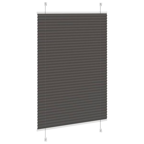 vidaXL Plissee Schwarz 90x100 cm Stoffbreite 89,4 cm Polyester