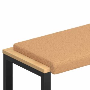 vidaXL Bankkissen Sherpa-Stoff Beige Tiefe 35 cm