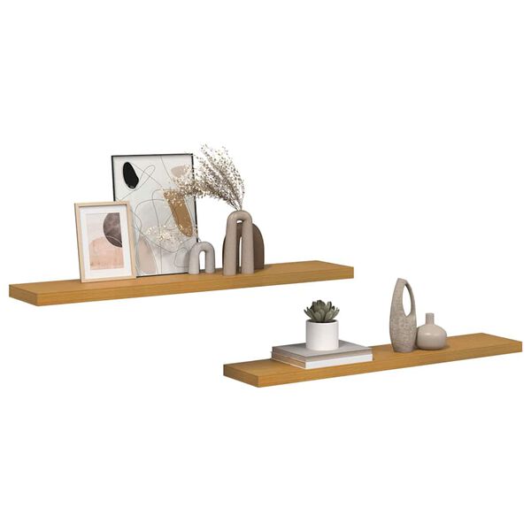 vidaXL Wandregal 2 pcs Beige 120 x 23,5 x 4 cm Holzwerkstoff