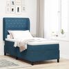 vidaXL Boxspringbett mit Matratze Dunkelblau 200 x 90 cm Polyester