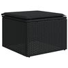 vidaXL 10-tlg. Garten-Sofagarnitur mit Kissen Schwarz Poly Rattan