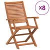 vidaXL Gartenst&uuml;hle 8 Stk. Klappbar 57x66x95 cm Massivholz Akazie