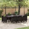 vidaXL Gartentisch Braun 250 x 100 x 73 cm Poly-Rattan