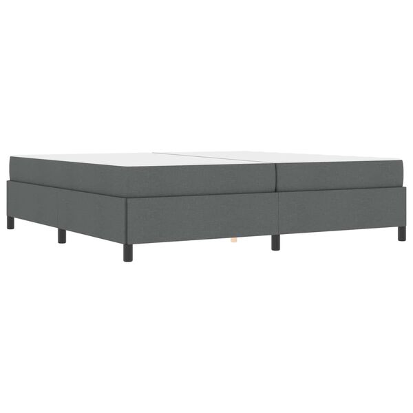 vidaXL Boxspringbett mit Matratze Dunkelgrau 200 x 200 cm Stoff