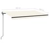 vidaXL Markise Automatisch Einziehbar 450x300 cm Creme