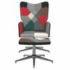 vidaXL Relaxsessel mit Hocker Patchwork Stoff