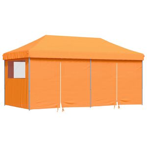 vidaXL Partyzelt Faltbar Pop-Up mit 4 Seitenteilen Orange