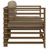 vidaXL Gartenst&uuml;hle mit Kissen 2 Stk. Honigbraun Massivholz Kiefer