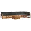 vidaXL Outdoor-Sofagarnitur mit Kissen 7 pcs Natur und Anthrazit