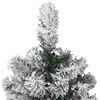 vidaXL K&uuml;nstlicher klappbarer Weihnachtsbaum Gr&uuml;n und Wei&szlig; 150 cm