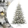 vidaXL K&uuml;nstlicher klappbarer Weihnachtsbaum Wei&szlig; 180 cm PE und PVC