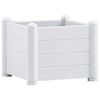 vidaXL Garten-Hochbeet PP Wei&szlig; 43x43x35 cm