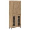 vidaXL Highboard 2 pcs Artisan-Eiche 69,5 x 34 x 180 cm Holzwerkstoff