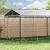 vidaXL Outdoor-Hundezwinger mit Dach Silbern 3x9x2,5m Verzinkter Stahl