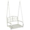 vidaXL Schaukelbank Stahl 71,5 x 59 x 55 cm Antik Wei&szlig;