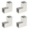 vidaXL Pfostenverbinder 4 Stk. L-Form Verzinktes Metall 81 x 81 mm