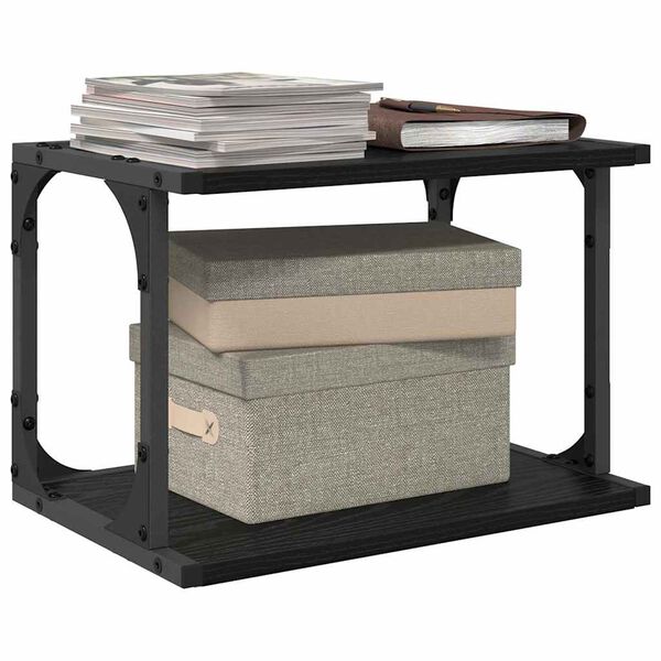 vidaXL Druckerst&auml;nder Schwarz Eichen-Optik 41 x 28 x 33,5 cm