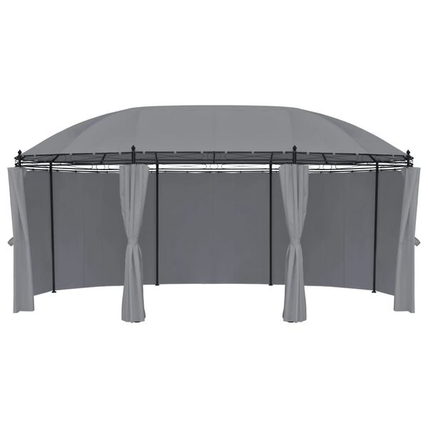 vidaXL Pavillon mit Vorhängen 520x349x255 cm Anthrazit