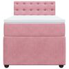 vidaXL Boxspringbett mit Matratze Rosa 90x190 cm Samt