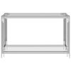 vidaXL Beistelltisch Silbern 120x40x78 cm Edelstahl und Glas