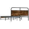 vidaXL Bettgestell ohne Matratze 150x200 cm R&auml;uchereiche Holzwerkstoff