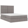 vidaXL Bett mit Stauraum und LED mit LED Taupe 140 x 190 cm Polyester