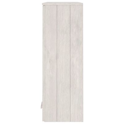 vidaXL Highboard-Oberteil HAMAR Weiß 85x35x100 cm Massivholz