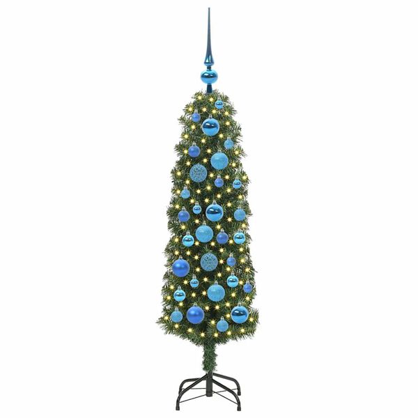 vidaXL Künstlicher Weihnachtsbaum mit 150 LEDs mit Ständer Grün 120 cm