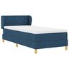 vidaXL Boxspringbett mit Matratze mit Kopfteil Blau 90 x 190 cm Stoff